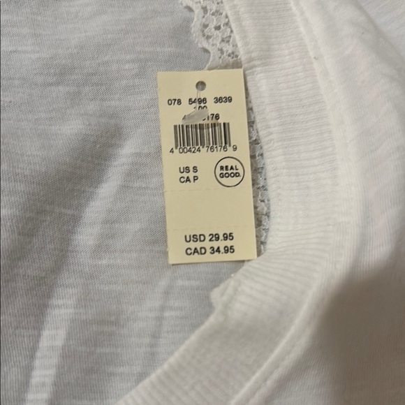 Aerie White Lace Accent Blouse - Picture 2 of 7